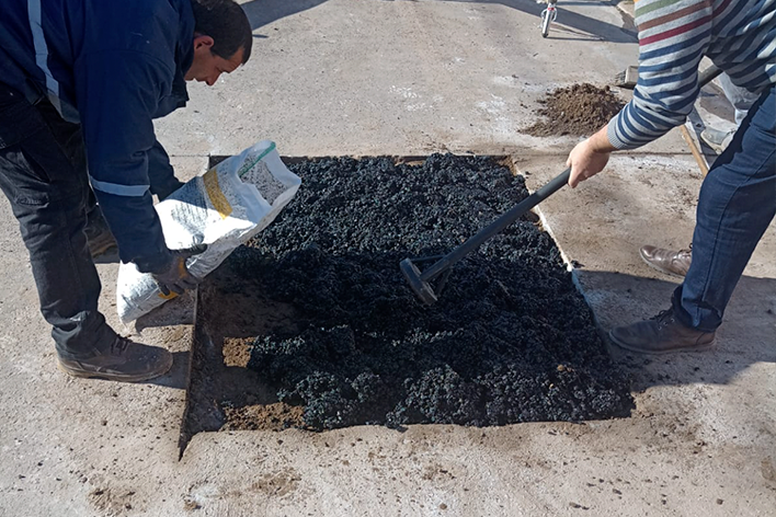 Aplicación sobre arreglo en calle – Lincoln